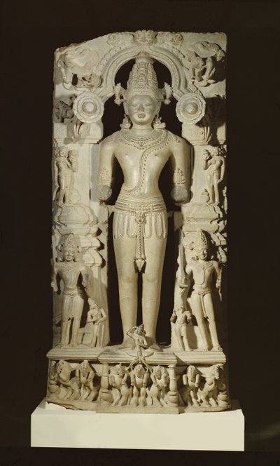 Surya, fra soltempelet i Konarak, Orissa, østlige Ganga-dynastiet (kalkstein) av Indian School
