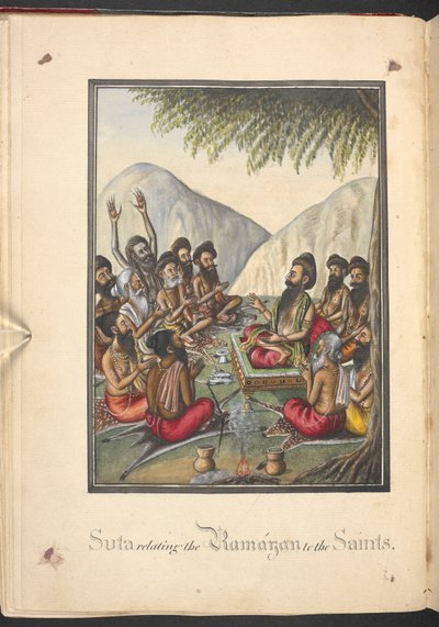 Suta forteller «Ramayana» til vismennene av Indian School