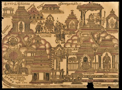 Templer (treblokktrykk) av Indian School