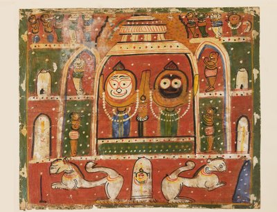 Jagannatha Trio i helligdommen på Puri av Indian School