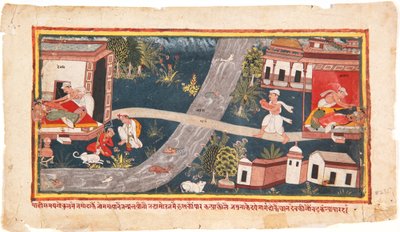 Babyene byttes, 1600-25 (ugjennomsiktig wc på papir) av Indian School