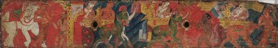 Vessnatara Jataka, fra et manuskriptomslag, Pala School, ca. 1200 (malt tre) av Indian School
