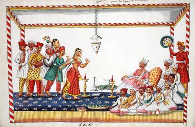 Bryllupsseremoni (wc på papir) (se også 908429) av Indian School