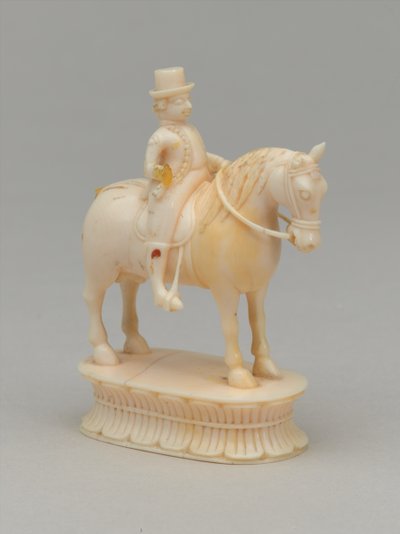 Hvit ridder, sjakkbrikke, India, 1820 ca av Indian School