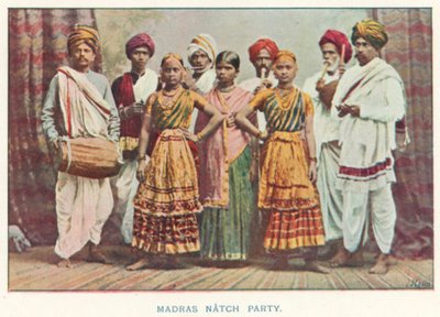 Indiske innfødte: Madras Natch Party (farget bilde) av Indian photographer