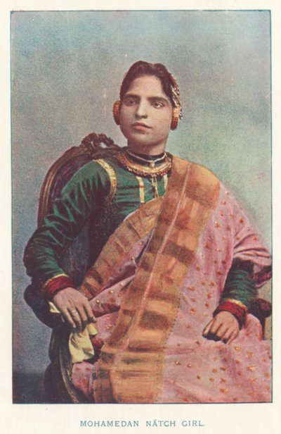 Indiske innfødte: Mohammedan Match Girl (farget bilde) av Indian photographer