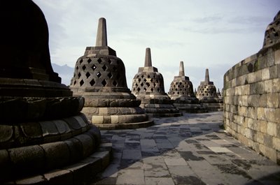 Detalj av eksteriøret, AD 778-850 foto av Indonesian
