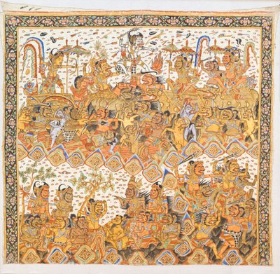 Ramayana (balinesisk farge på lerret) av Indonesian Indonesian