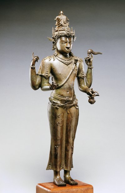 Shiva Mahadeva (bronse, gull og sølv) av Indonesian School