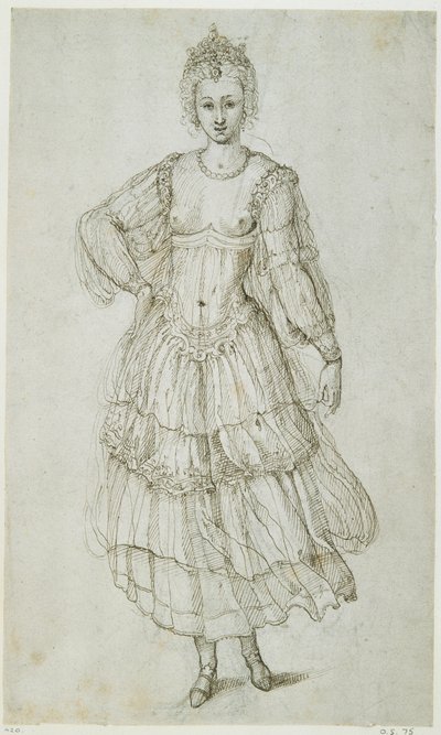A Daughter of the Morn, ca. 1611 (penn og blekk på papir) av Inigo Jones