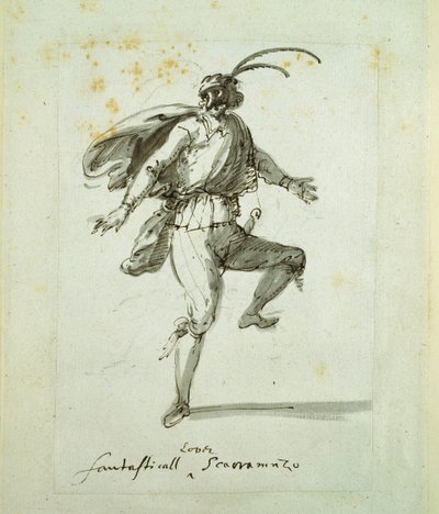 En fantastisk uhyggelig elsker (penn og blekk på papir) av Inigo Jones