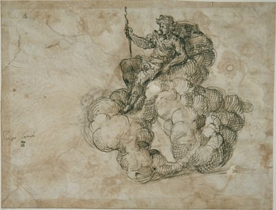 Apollo (penn og blekk på papir) av Inigo Jones