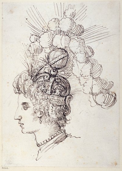 Bel-Anna, havets dronning, ca. 1609 (penn og blekk på papir) av Inigo Jones