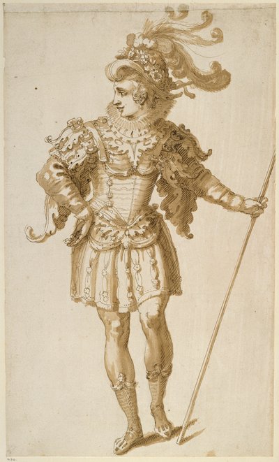 Eskorte til hertugen av York (penn og blekk på papir) av Inigo Jones