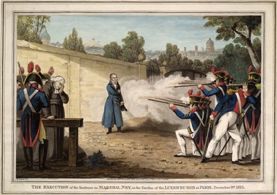 Henrettelsen av marskalk Michel Ney nær Luxembourghagen 7. desember 1815, 1816 av Innocent Louis Goubaud
