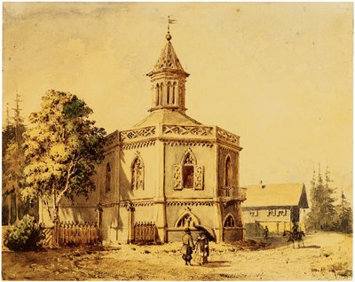 Dairy Farm Pavilion i Pavlovsk-parken av Iosif Ivanovich Charlemagne
