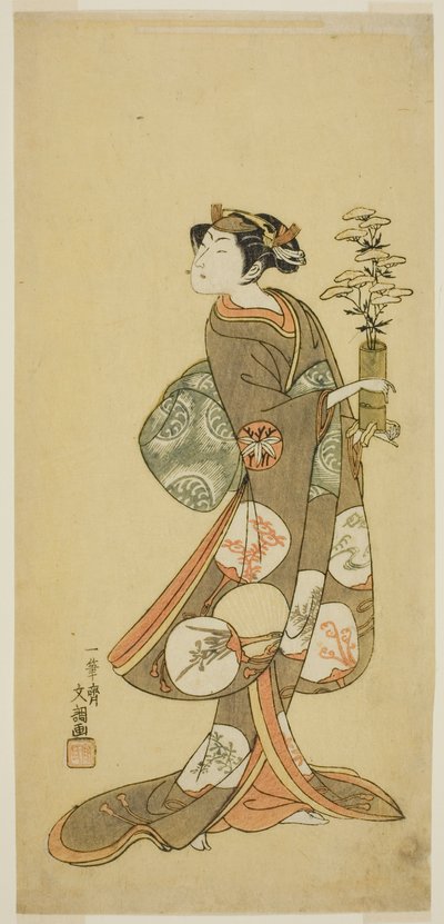 Skuespilleren Yamashita Kyonosuke I i en kvinnelig rolle av Ippitsusai Bunchō