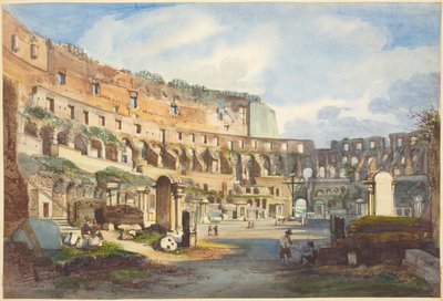 Interiøret i Colosseum av Ippolito Caffi