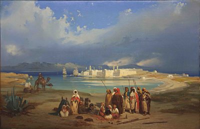 Isthmus of Suez, ca 1845 av Ippolito Caffi