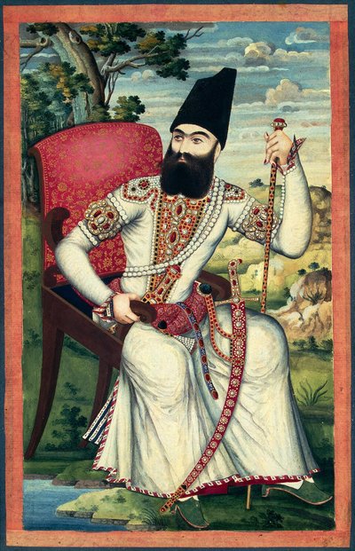 Portrett av prins Abbas Mirza, ca 1820 av Iranian Master