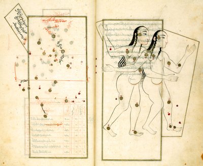 Konstellasjonen Tvillingene fra boken med faste stjerner av Al-Sufi av Iranian Master