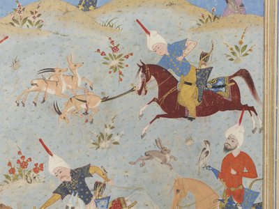 Folio fra en Khamsa av Iranian School