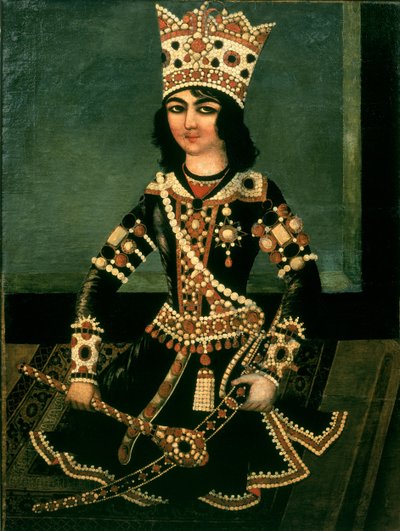 Portrett av Abbas-Minza (ca. 1783-1833), Prins av Persia, sønn av Shah Fath Ali (regjerte 1797-1834) av Iranian School