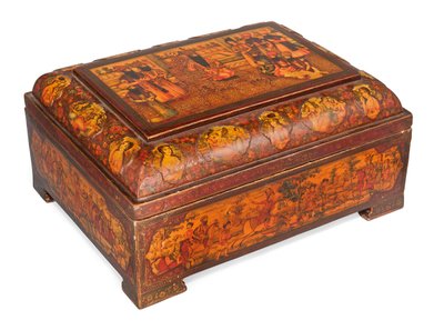 Kajar Casket (Lankkurel Papir-Mache) (C også 202-6) av Iranian School