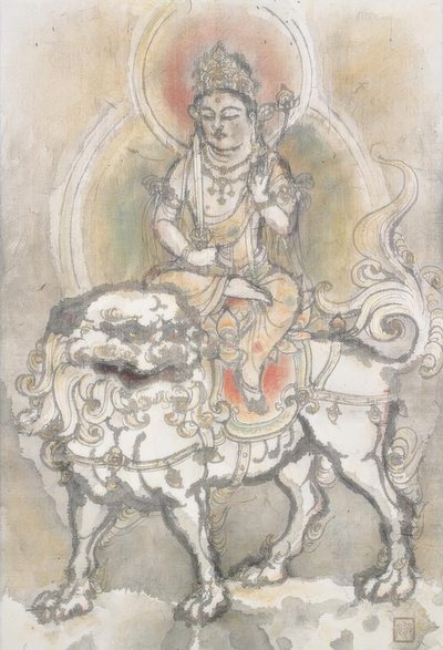 Irie Hako, Manjushri sitter på en løve av Irie Hako