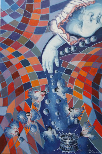 Rekreasjonen fra regndråper, 2015 av Irina Corduban