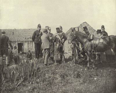 Utkastelsesscene, Vandeleur Estate, County Clare (s/hvitt-bilde) av Irish Photographer
