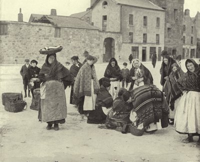 Fishmarket, Galway (s/hvitt bilde) av Irish Photographer