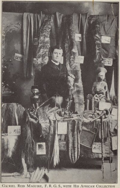 Gabriel Reid Maguire, irsk oppdagelsesreisende, med sin afrikanske samling av Irish Photographer