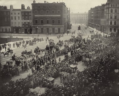 Parnell Memorial Procession, Dublin (s/hvitt bilde) av Irish Photographer