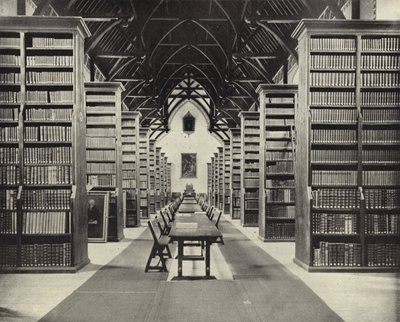 The Library, Maynooth College (s/hvitt bilde) av Irish Photographer