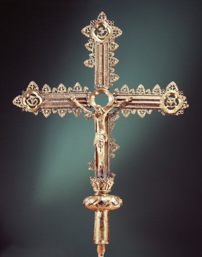 Prosesjonskors, Ballymacasey, County Kerry, 1479 (forgylt sølv) av Irish School