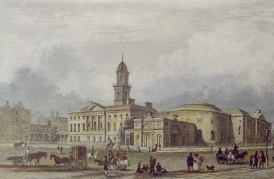 Rotunda Hospital, Dublin (fargelitografi) av Irish School