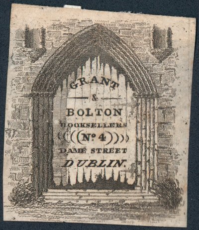 Trade card, Grant & Bolton av Irish School