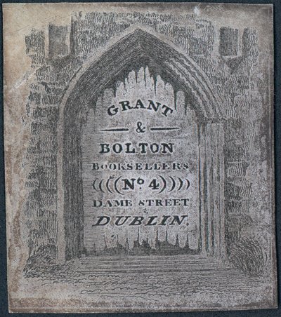 Trade card, Grant & Bolton av Irish School