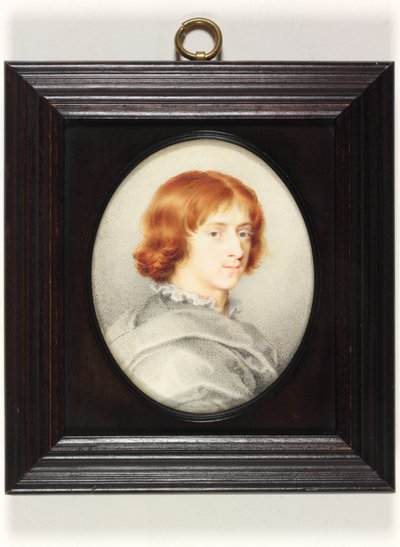 En ung gentleman tradisjonelt identifisert som Isaac Oliver den yngre, malerens sønn (akvarell på vellum) av Isaac (attr. to) Oliver