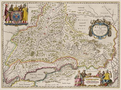 Kart over Sør-Russland Fra: Nordlige og østlige deler, 1664 av Isaac Abrahamsz. Massa