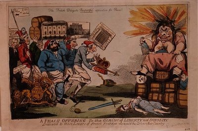 Et fredsoffer til frihetens og likhetens geni av Isaac Cruikshank