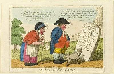 Et irsk epitafium av Isaac Cruikshank