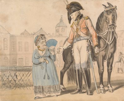 Komisk sang: The Bold Dragoon av Isaac Cruikshank