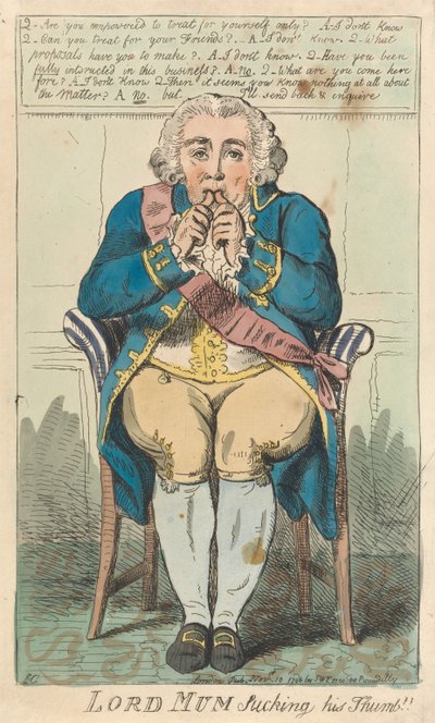 Lord Mum suger på tommelen sin av Isaac Cruikshank