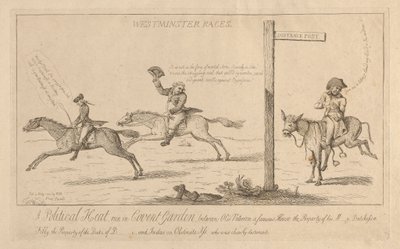 Westminster Races, A Political Heat Run i Convent Garden av Isaac Cruikshank