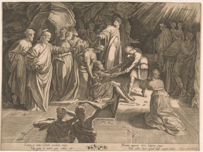 Oppdragelse av Lasarus av Isaac Duchemin