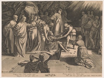 Oppdragelse av Lasarus av Isaac Duchemin