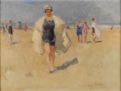 Lady on the Beach ved Viareggio av Isaac Israels