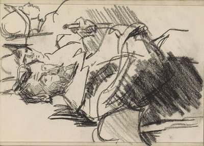 Skjeggete mann og to menn i rustning av Isaac Israels